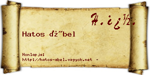 Hatos Ábel névjegykártya