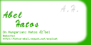 abel hatos business card